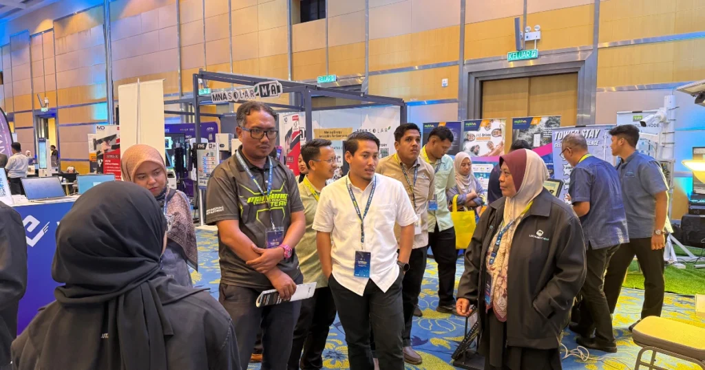 Visitors at Cybersolution Technologies booth during DIPEC 2024